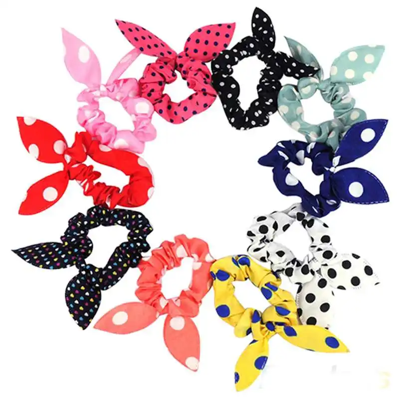 10PCS//Lots Fashion Korean Girls Mix Cute Headband Rabbit Ear Hair Band Bow Tie