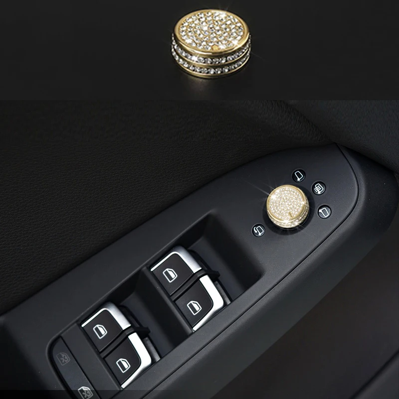 Diamond Стиль передней двери кнопка включения чехол накладка для Audi A5 09 2017 и A4 B8 2009