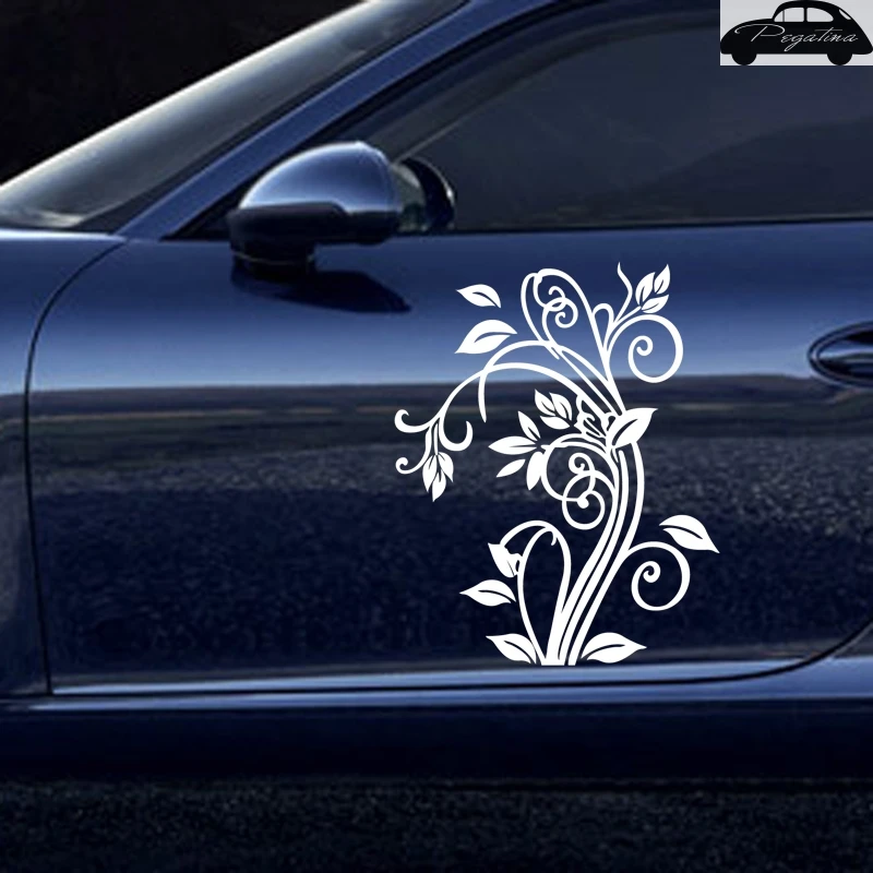 Pegatina Flower Butterfly Sticker Vine Car Decal Posters Vinyl Wall Decals Decor Mural Sticker