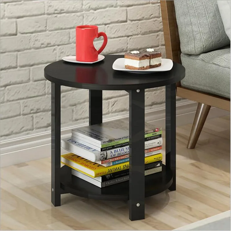 Nordic Coffee Table Round Bedside Table Home Furniture mesa de centro Living room Sofa Modern Wood Table With Storage Space