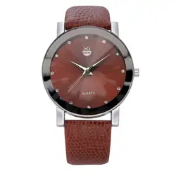 Модные хрустальные наручные часы мужские сплав корпус из искусственной кожи аналоговые кварцевые часы мужские часы лучший бренд класса
