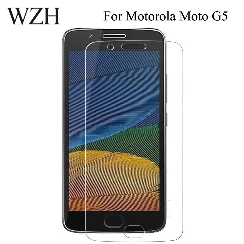 

WZH Tempered Glass for Motorola Moto G5 Screen Protector 9H 2.5D 0.26mm Phone Protection Film for Moto G5 Tempered Glass