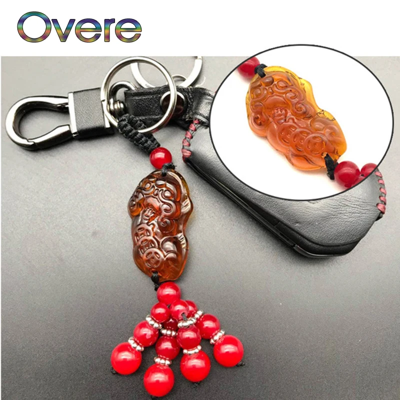 

Overe 1PC Car Key Rings Chinese Jade keychain For Seat Leon Ibiza Skoda Rapid Fabia Octavia Yeti Audi A3 A4 B8 B6 B7 A6 C5 C6 A5