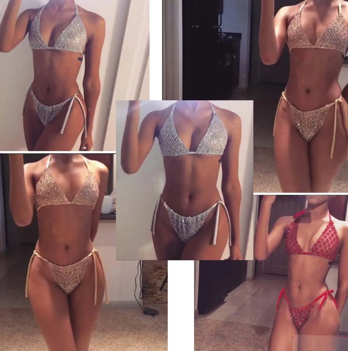 corset bodysuit Sexy Halter 2 Pieces Bodysuit Women Strappy Sequined Side Bandage Bandage Rompers Summer Short Beach Playsuit Swimsuit sequin bodysuit