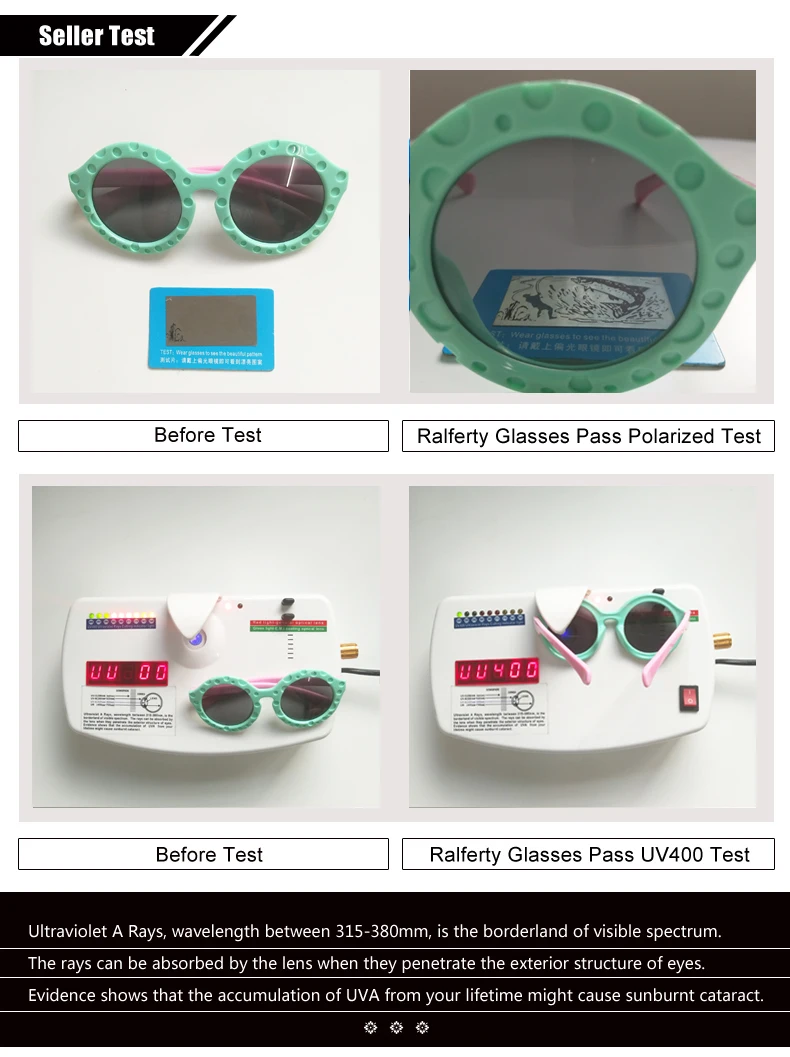 Ralferty TAC, детские солнцезащитные очки, поляризационные, детские, для улицы, защитные очки, круглые, гибкие, резиновые, очки, Oculo Infantil 8102