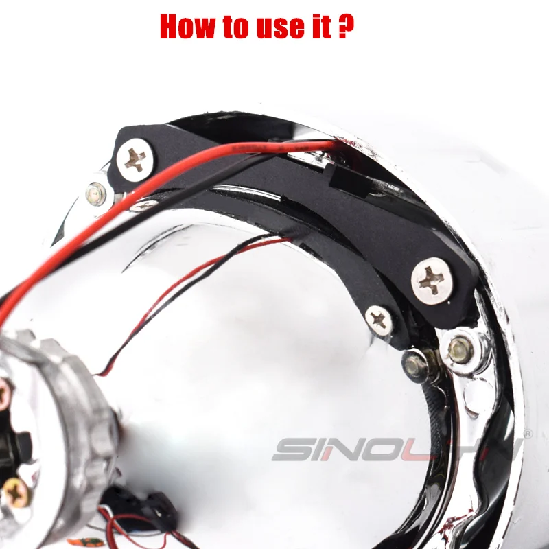 سيارة التصميم LED الشيطان عيون شيطان الشر العين DRL LED وحدة لمصباح العارض عدسة التحديثية DIY الأحمر الأزرق الأصفر الأبيض الأخضر