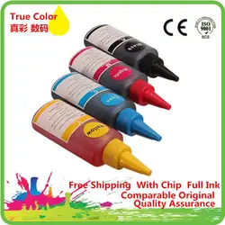 4x100 ml/Цвет краска для заправки комплект чернил Наборы для Epson Stylus NX330 430 сотрудников 520 60 435 545 630 633 635 645 840 струйный принтер