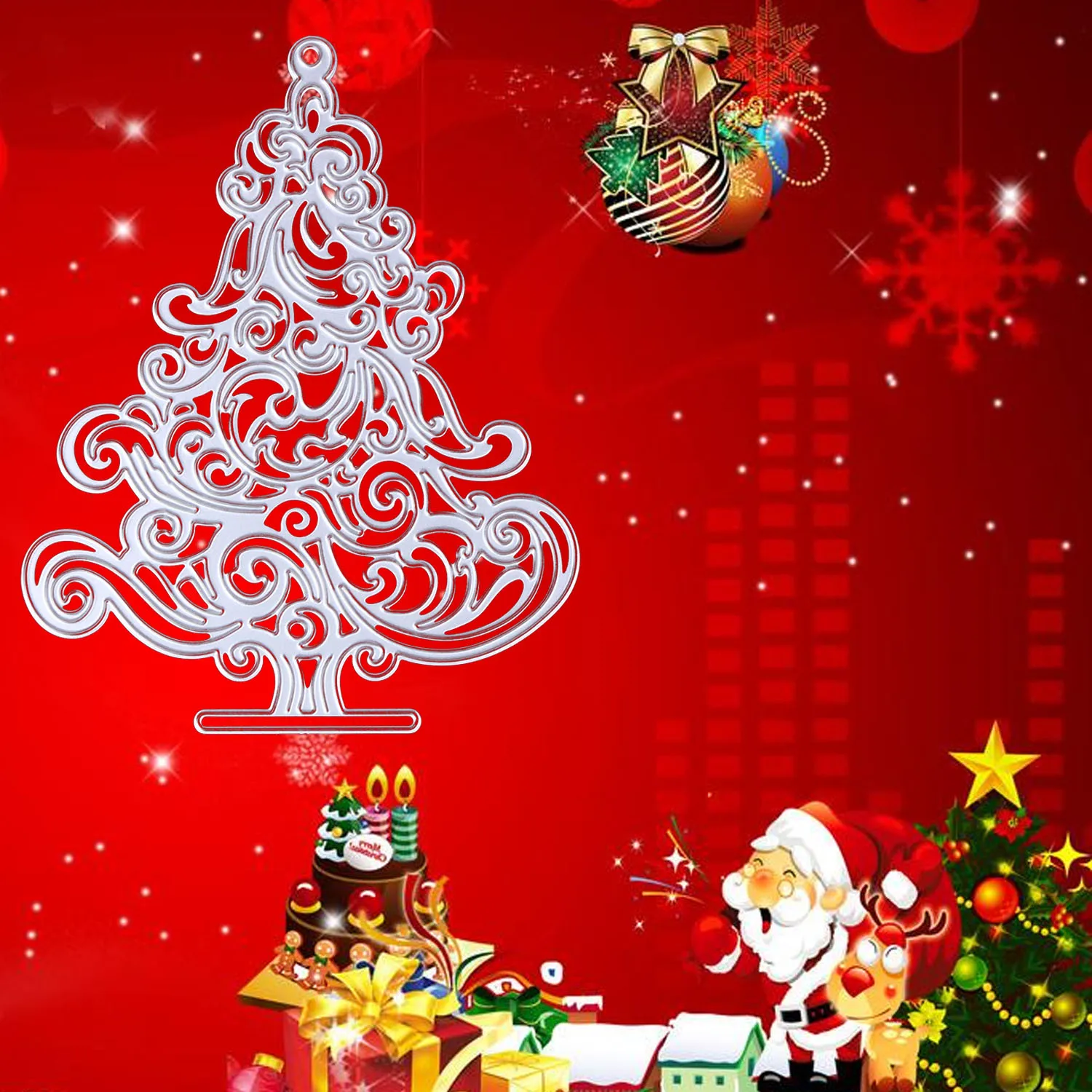 

Carbon Steel Christmas Tree Embossing Cutting Dies Stencils Templates Mould for DIY Scrapbooking Album Paper Card Accessories