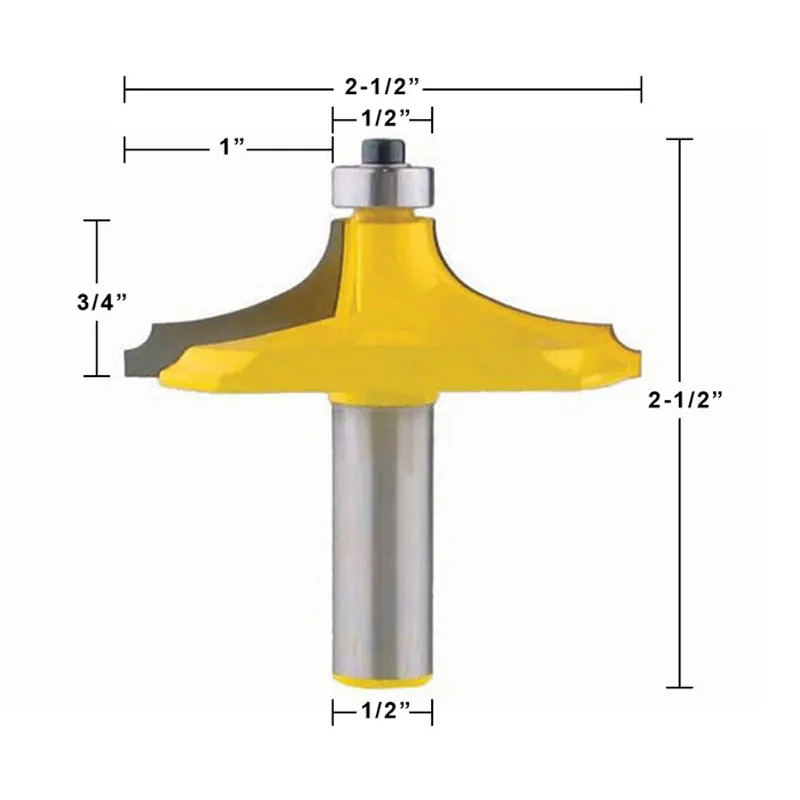 1 قطع المصغرة مع الخرزة حافة الطاولة راوتر بت 1/2 \