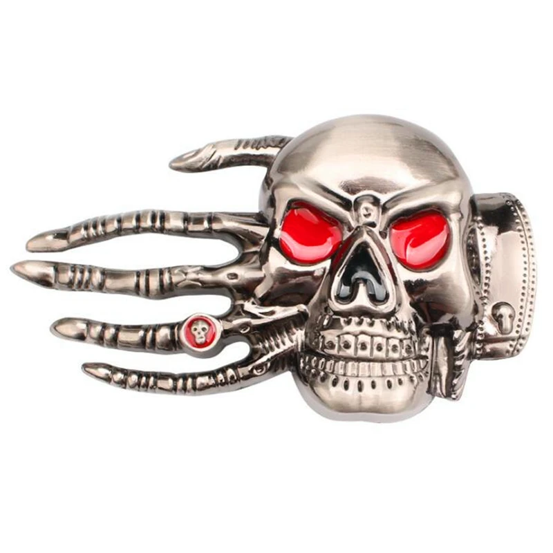 Buy Fashion mens belt buckle Punk skull head Belt