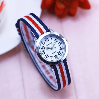 2018 famous brand hot seller children boys girls small quartz wristwatches kids students canvas electronic luminous Hands clock 2018 brand girls