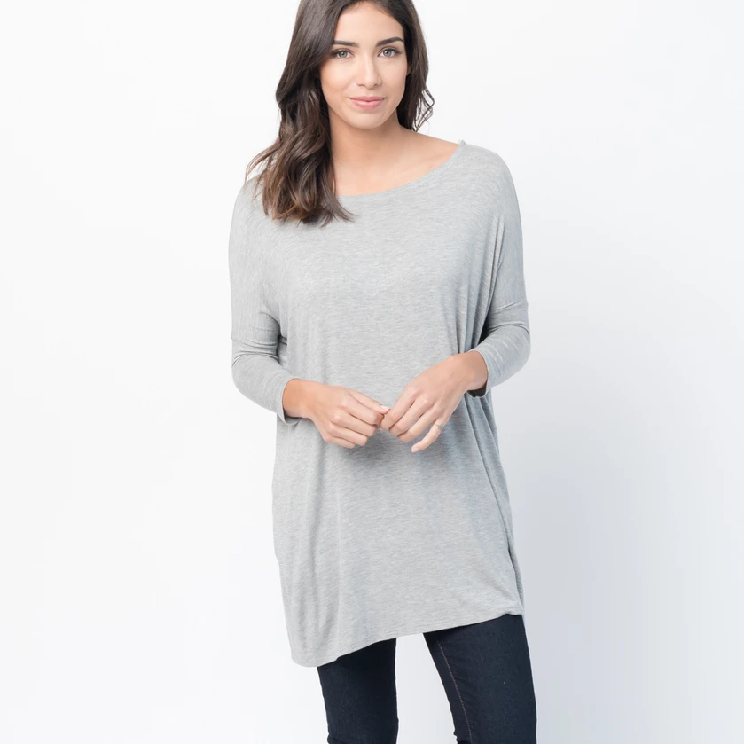 Heathered Ballet Sleeve Tunic (3)