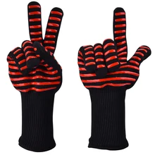 Прихватки силиконовые перчатки барбекю гриль Пособия по кулинарии Нескользящие Прихватки термостойкие Кухня перчатки с дополнительной защиты предплечья