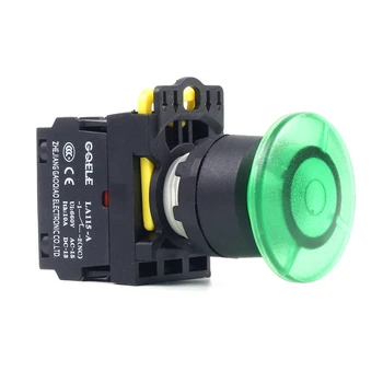 

5 PCS Push button switch Mushroom button LED Momentary IP40 1NO 1NC 1N0+1NC 2NO 2NC LA115-A1-11MD-R31