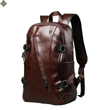 Новинка, Ретро стиль, мужские рюкзаки Crazy horse кожа 14-дюймовый компьютер рюкзак сумка школьников цвет КОРИЧНЕВЫЙ 45*26*10 см
