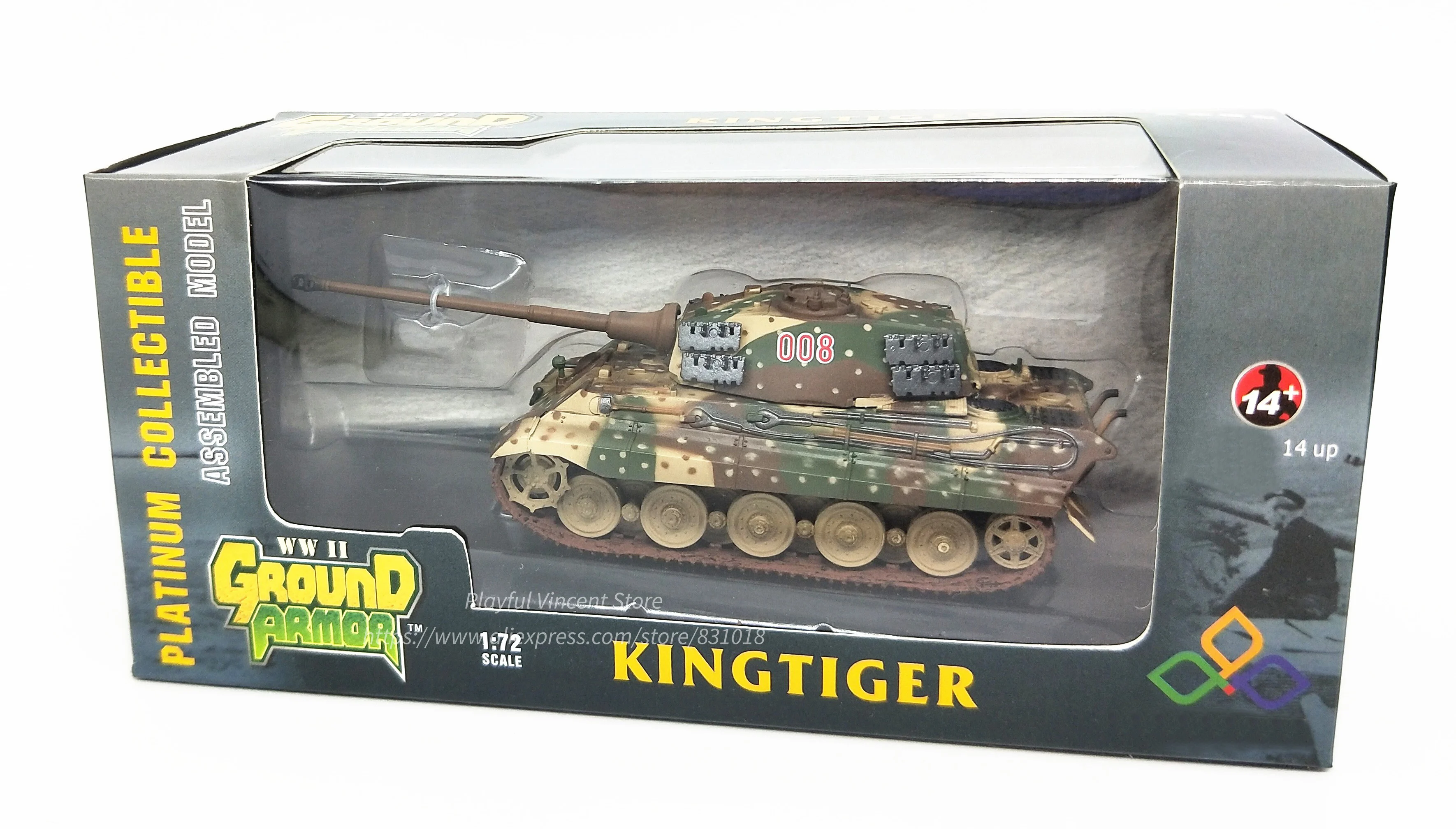 1:72 немецкий танк короля тигра Pip 008 Коллекционная модель сражения булжа труба| |