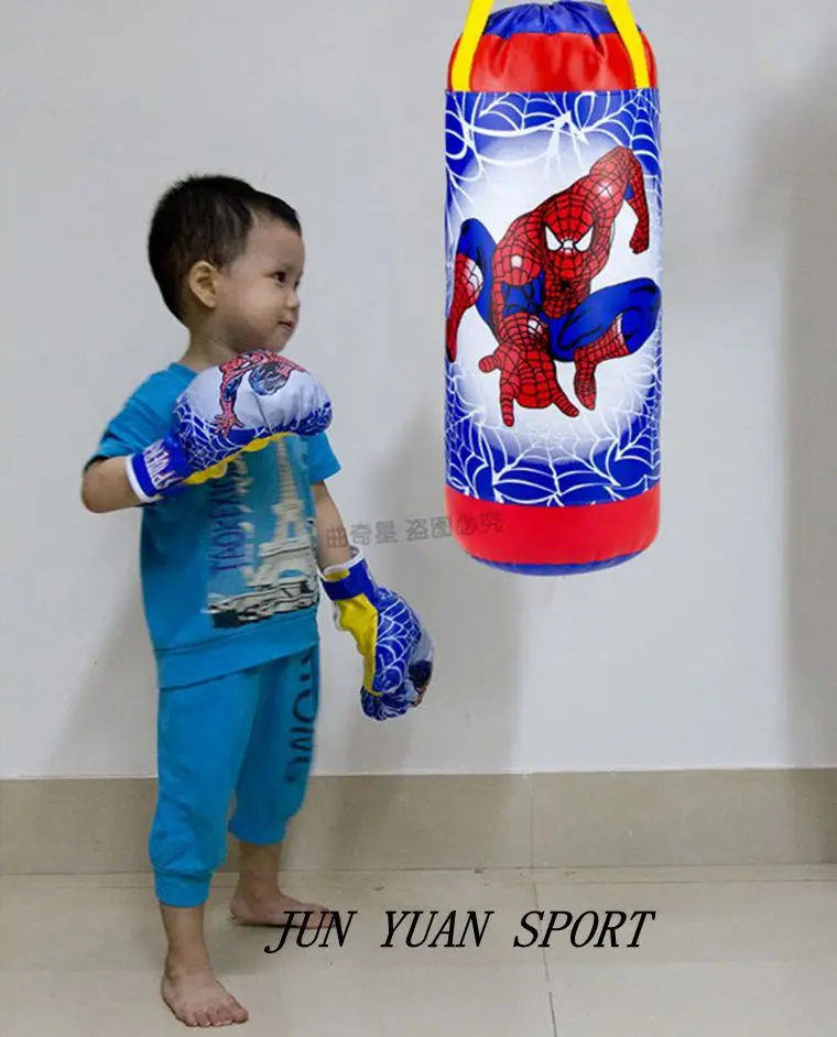 

High Quality Kids Children Training Spider Boxing Bag Hanging Kick Muay Thai Punching Sandbag And Boxing Gloves,Free shipping!