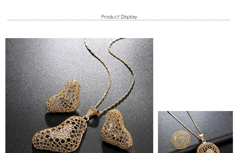 BTSETS Wedding Jewelry Sets For Brides Dubai Jewelry Sets Gold Color Turkish Jewelry For Women Necklace Indian Jewellery (1)