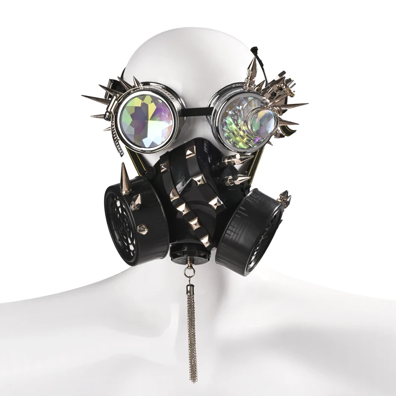 

Steampunk Goggles Gas Masks Rivets Glasses Cosplay Props Punk Party Stud Mask Halloween Festival Accessory