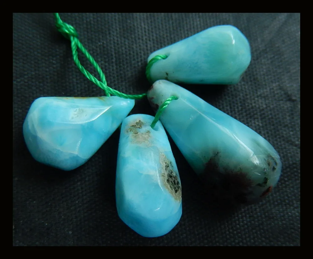 Moda 6mm Azul Larimar cuarzo ronda granos 15/" Strand