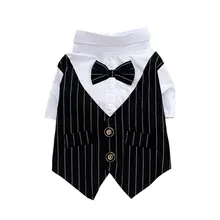 Одежда для собак на свадьбу собачий костюм смокинг Одежда для собак костюм галстук-бабочка одежда для домашних животных для маленьких собак Одежда для домашних животных