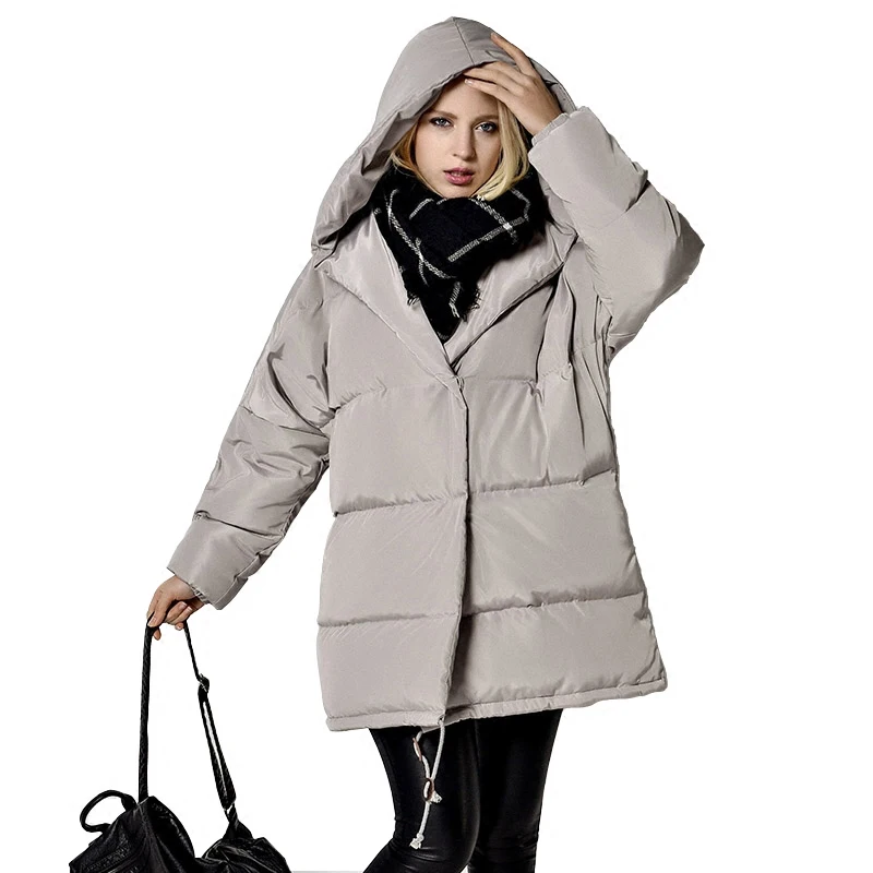 Snow Wear Winter Women Overcoat Warm Thick Long Parkas New Fashion Loose Hooded Jacket Cotton 