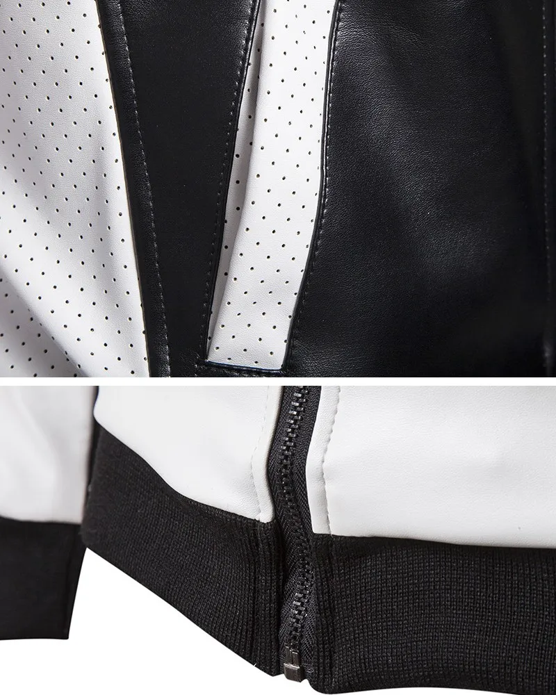Men's Fashion Zipper Leather Jacket