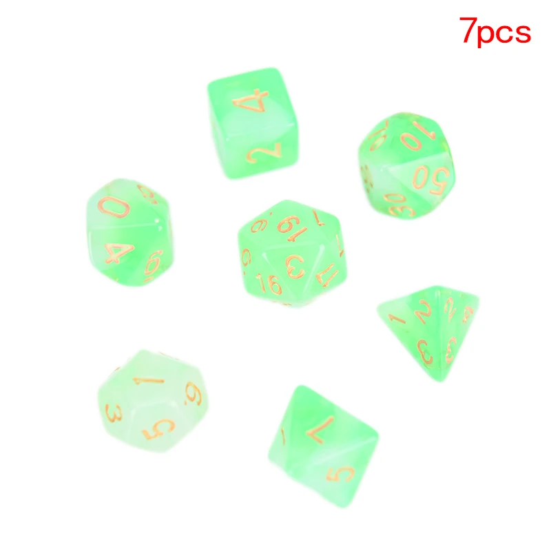 Многогранные кости D4 D6 D8 D10 D12 D20 для настольной игры 7 шт./компл