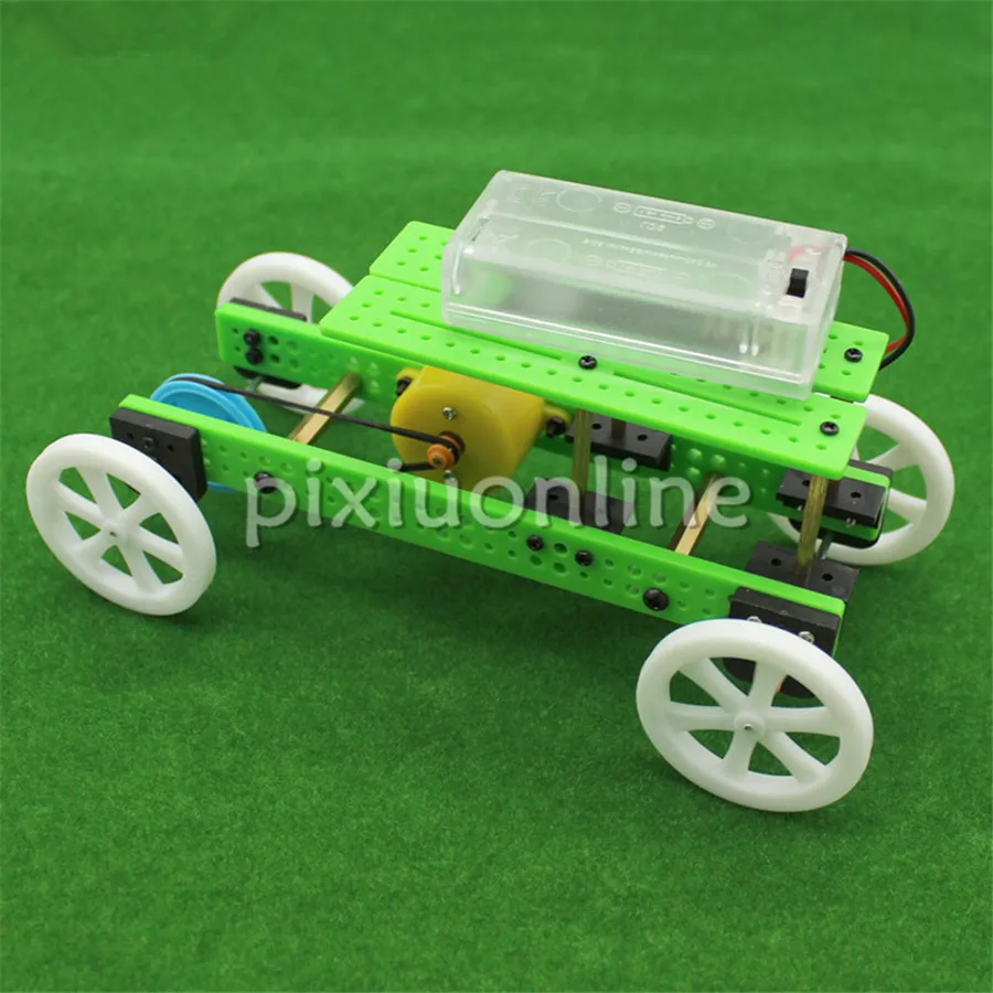 1suit J738 DIY Double-deck Off-road Vehicle Model Interest Handmaking Free Russia Shipping 1suit j732 diy two wheel drive model car remote control steering free russia shipping