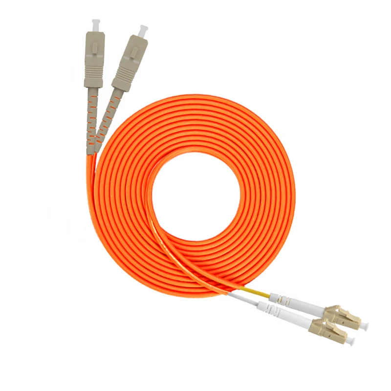

LC to SC UPC Duplex OM2 2.0mm PVC Fiber Patch Cable, 3m