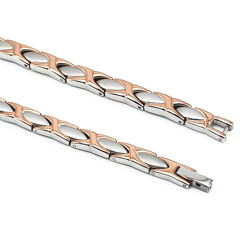 Элегантный магнитный браслет с v-образным вырезом для измерения артериального давления для женщин, модный браслет с отрицательными ионами и германиевой энергией, ширина 6 мм