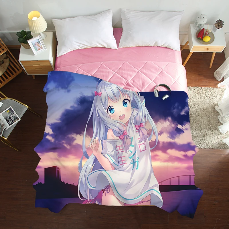 Mxdfafa Anime Eromanga Sensei Summer Quilts 3D Luxury bedding Good Quality Bed Cover Children Adults Duvet Soft Comforter | Дом и сад