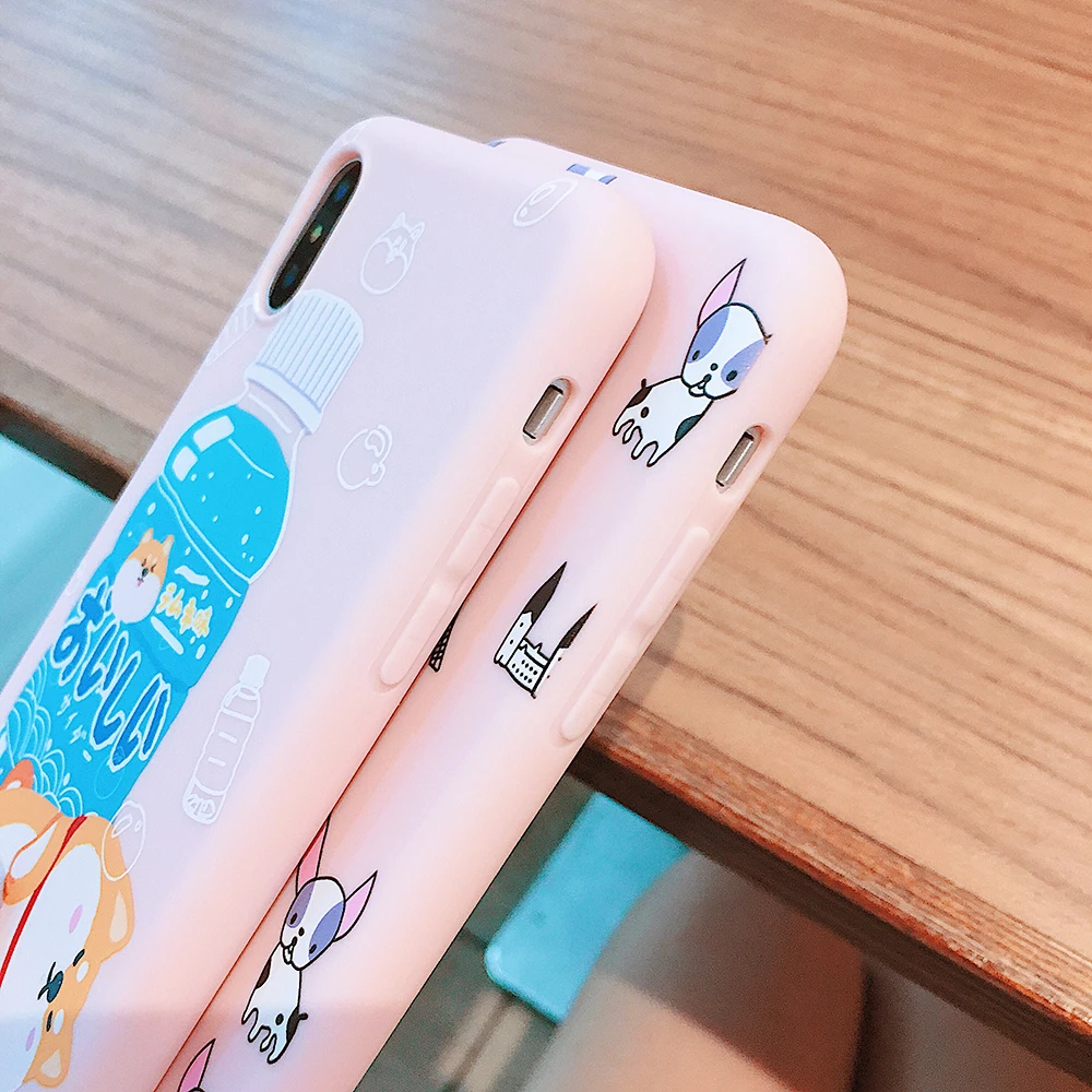 Shiba Inu Muster Telefon Fällen Für iPhone 7 8 Weiche Silikon Fall Abdeckung Für iPhone 6 6 s 7 8 p