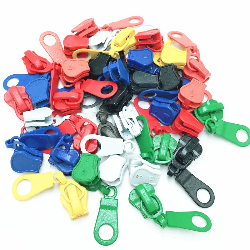 

Assorted 20PCS Metal Zipper Slider For Nylon Zipper 5#, Multicolor 5# Nylon Zipper Puller, DIY sewing Kits Zipper Kits