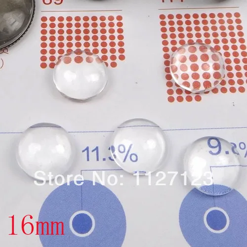 

Free shipping!!!!DIY jewelry findings-16mm Round Clear Glass Cabochon Transparent Cameo Cabochon Base Cover