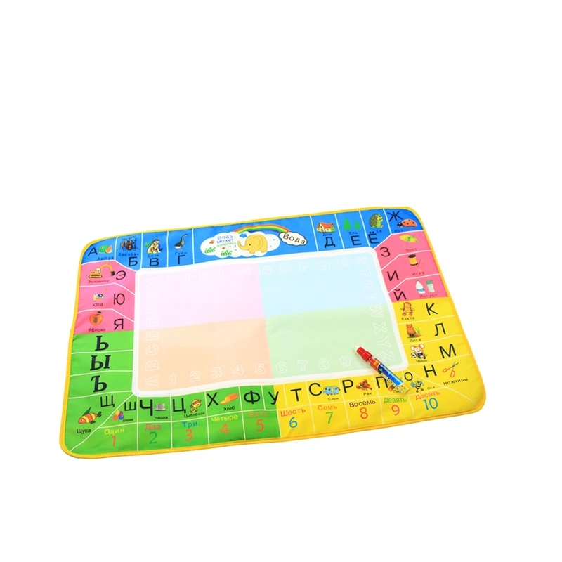 

Russian Language Toy Children Learning Creeping Mat Brush Painting Funny Alphabet Mat Learning Education Carpet ABC Toy