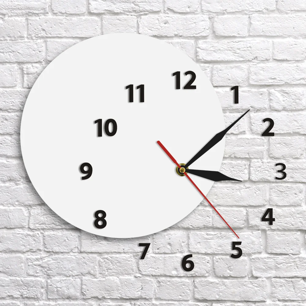 Необычные настенные часы «сделай сам» из времени, перемещенные несколько часов на стене, простые абстрактные современные настенные часы для гостиной
