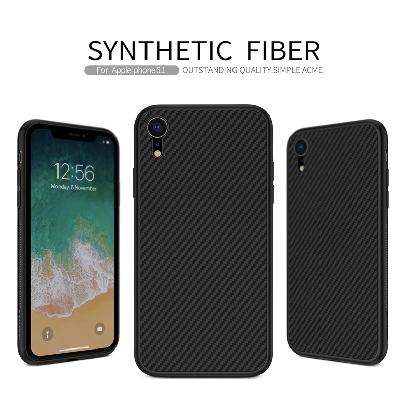 

For iPhone XR Case Cover Synthetic Fiber Phone Case For iPhone XR NILLKIN Hard Cover High Quality Case For iPhone XR 6.1''
