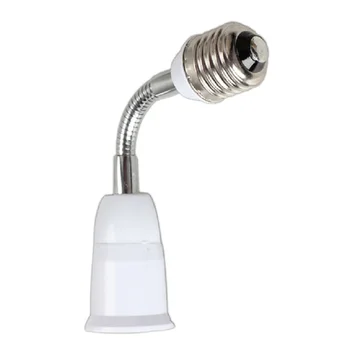 

Extension Rotary Base for Lamp Holder AC E27 16cm Flexible Socket Base Light Adapter Converter White for Home Light