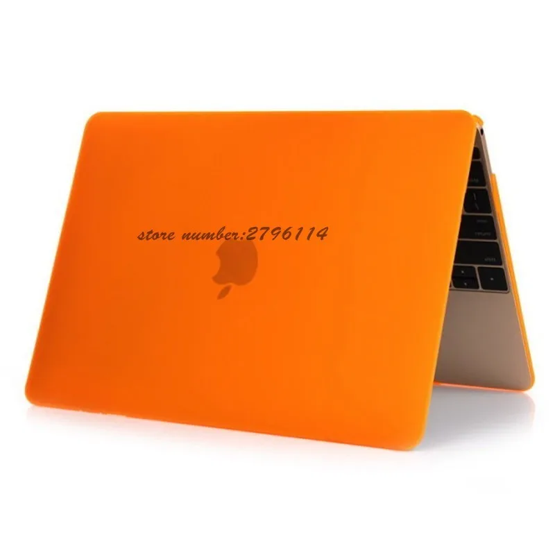 

Orange Fashion matte Case Ultra Thin For Apple Macbook Air Pro Retina 11 12 13 15 Laptop Cover Bag For Mac book 13.3 inch