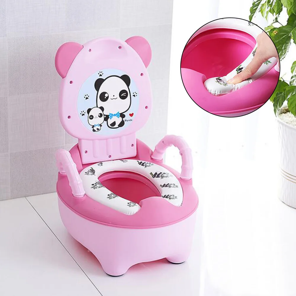 Baby Potty For Children Boys Toilet Seat Baby Potty Training Girls Portable Toilet Bedpan Comfortable Backrest Cartoon Pots - Color: PJ3452AP