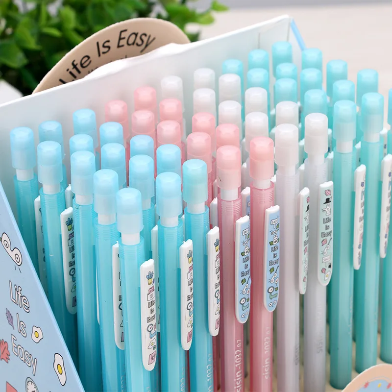 2018 Real Sale Portaminas 4 Pcs/lot Kawaii Plastic Mechanical Pencil Cute Candy Automatic For Children Student School Supplies