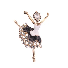 Broches de danse de Ballet en cristal pour femmes et filles, bijoux, breloques, à la mode, cadeau de mariage