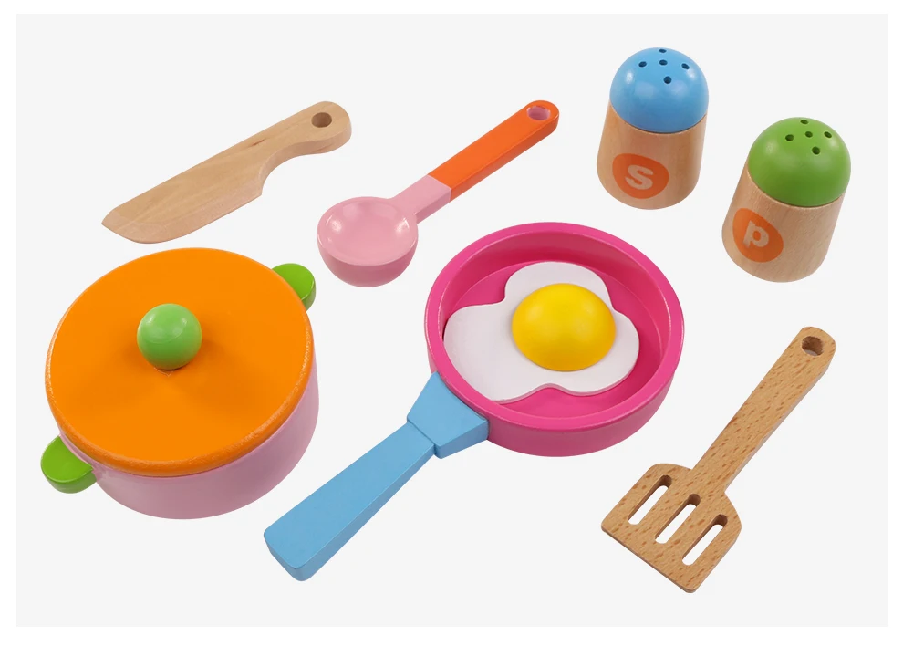 8 шт., деревянные кухонные игрушки, набор для детей, пищевые игрушки для фруктов и овощей, подарок для детей, игрушки для девочек