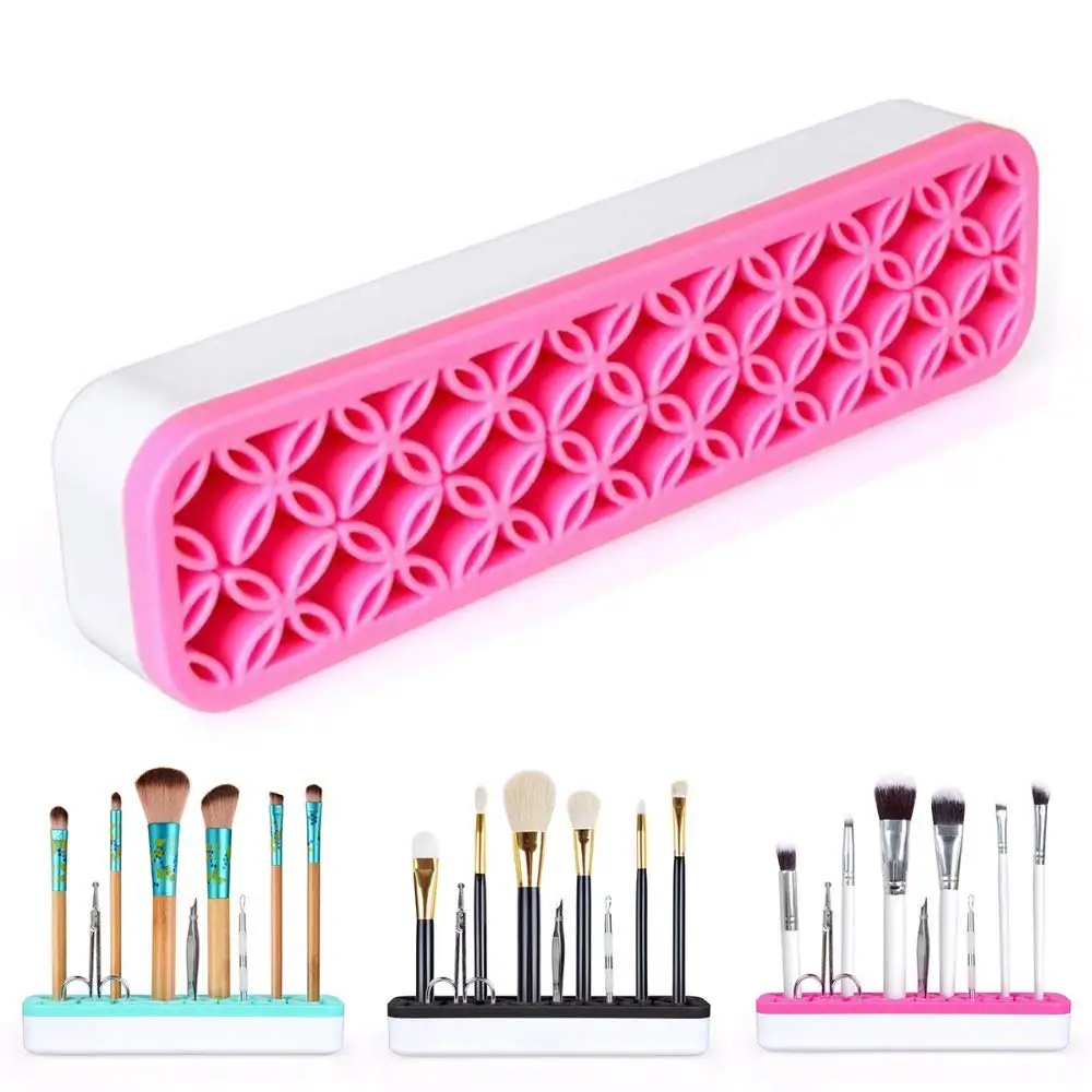 Silicone Makeup Brush Holder Beauty Tool Organizer Cosmetic Storage
