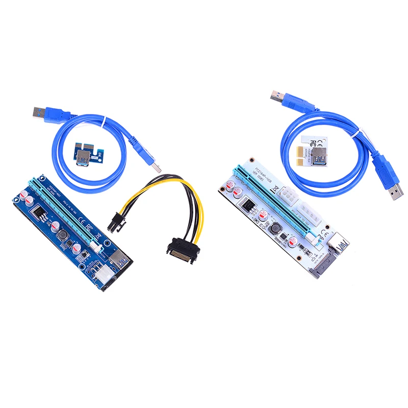 USB 3,0 PCI-E Riser Express 1x/4x/8x/16x Extender Riser адаптер карты SATA кабель питания Extender Riser адаптер карты