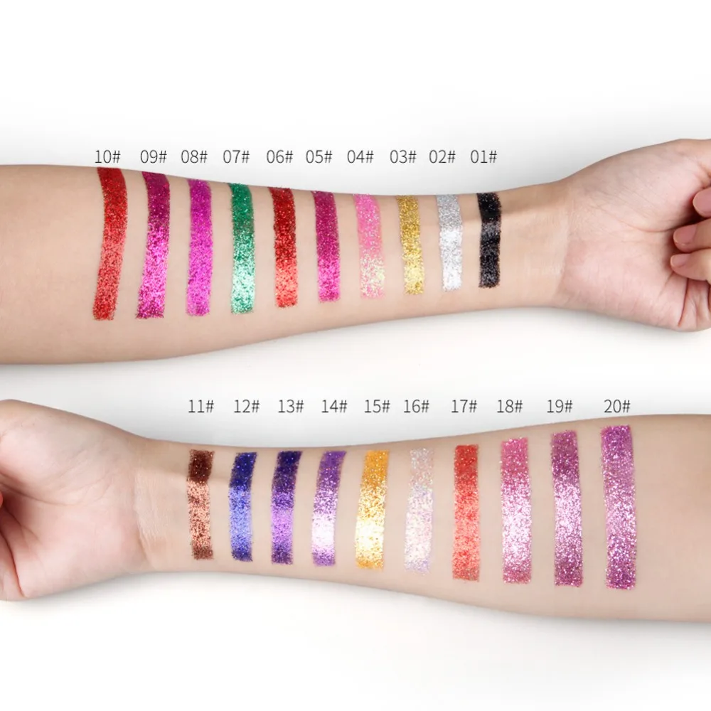 20 Colors Glitter Party Eyeshadow Cosmetics Colorful Diamond Makeup Lips Eyes Powder Lasting Eye Shadow 20 Colors Glitter Party Eyeshadow Cosmetics Colorful Diamond Makeup Lips Eyes Powder Lasting Eye Shadow