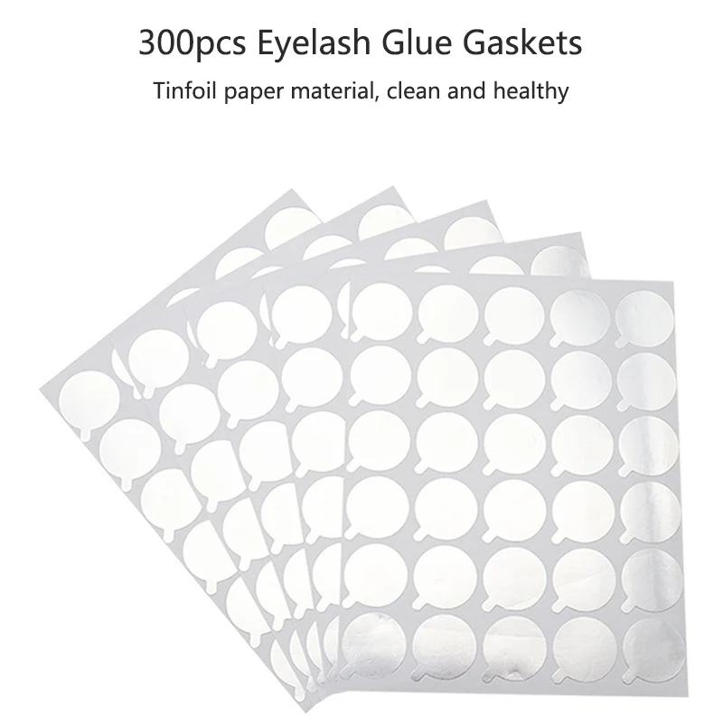 

New 300pcs disposable Pallet Eyelash Extension glue pads Eyelash glue holder Under Stand Eyelash Eye Beauty Tools diameter 2.5