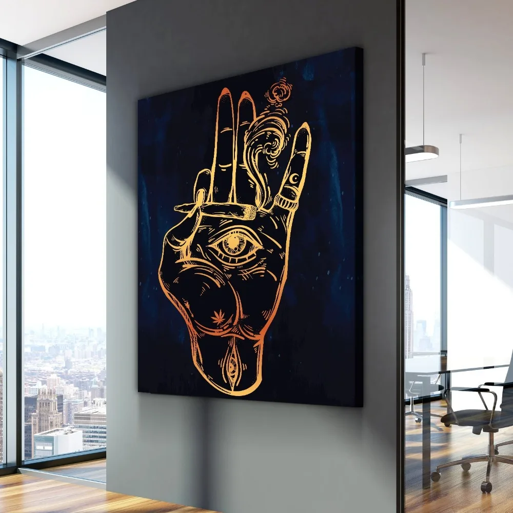 

Nordic Poster Hands Of Smoke Blunt Effects Oil Painting Canvas Wall Art Picture Home Decoration Living Room Canvas Painting