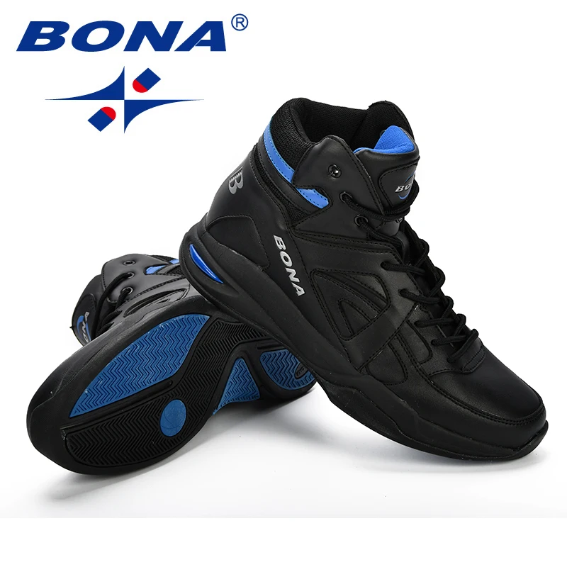 BONA kosze Homme mężczyźni buty koszykarskie krowa Split mężczyźni buty Outdoor płaskie wysokie góry buty sportowe mężczyźni trenerzy Zapatillas Comfy